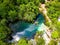 Aerial view of the Crystalline Lagoon at Presidente Figueiredo Amazonas Brazil