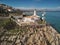 Aerial view of the Cullera lighthouse, Valencia. Spain