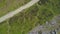 Aerial view on Curbar Edge over Hope Valley