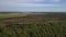 Aerial view on Curbar Edge over Hope Valley