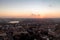 Aerial view of Curitiba City and Barigui Park at sunset - Curitiba, Parana, Brazil