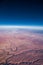 Aerial View of Curvature of Earth across Red Desert