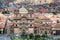 Aerial view of Cuzco city in the peruvian Andes