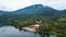 Aerial view of Danau Singkarak. Singkarak lake is one of the beautiful lake located in West Sumatera attracting thousands of