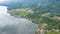 Aerial view of Danau Singkarak. Singkarak lake is one of the beautiful lake located in West Sumatera attracting thousands of