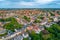 Aerial view of Danish town Odense