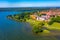 Aerial view of Danish town Soro