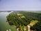 Aerial view of Danube river