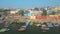 AERIAL view of Dashashwamedh Ghat, Kashi Vishwanath Temple and Manikarnika Ghat Manikarnika Ghat Varanasi India