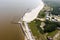 Aerial view of Dauphin Island, Alabama