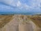 Aerial view of dead grey dunes in Curonian spit, Lithuania