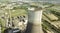 Aerial view of the Decommissioned nuclear power plant Muelheim