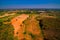 Aerial view of deforest forest