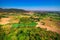 Aerial view of deforest forest