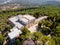 Aerial view of the  Deir Al-Mukhraqa Carmelite Monastery in northern Israel