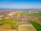 Aerial View on Den Hoorn on Dutch Island Texel