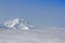 Aerial view of Denali Mountain range and glaciers, Denali National Park, Alaska