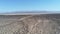 Aerial view of the desert near the Ivanpah Solar Electric Generating System