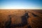 Aerial View of Desert Outback Australia at Sunset