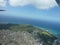 Aerial view of diamond head crater hawaii