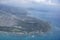 Aerial view of Diamondhead, Kapiolani Park, Waikiki, Natatorium, Kapahulu town