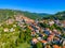 Aerial view of Dimitsana village at Greece