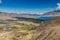 Aerial view of Dique la Angostura reservoir near Tafi del Valle, Argenti
