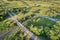 Aerial view of Dismal River in Nebraska