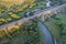 Aerial view of Dismal River in Nebraska