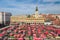 Aerial view of Dolac market in Zagreb, Croatia