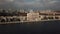 Aerial View of Dolmabahce Palace, Istanbul Turkey. Museum on Bosporus Waterfront