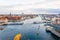 Aerial view of the Dome of Frederik`s Church in Copenhagen