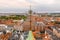 Aerial view of the Dome of Frederik`s Church in Copenhagen