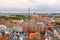 Aerial view of the Dome of Frederik`s Church in Copenhagen