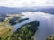 Aerial view of Dospat Reservoir, Bulgaria