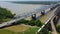 Aerial view double Vicksburg Bridges carrying Interstate 20 (I-20), US Route 80