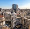 Aerial view of downtown Buenos AIres and Bencich Building Dome - Buenos Aires, Argentina