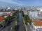 Aerial view in downtown city of Jakarta, Asia, Indonesia, during the day