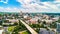 Aerial View of Downtown Greenville, South Carolina Skyline