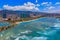 Aerial view of downtown Honolulu Hawaii