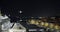 Aerial view. Downtown Lisbon, Portugal. Night time lapse of the historic old town district, timelapse.