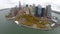 Aerial view of downtown Manhattan