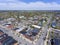 Aerial view of downtown Potsdam, NY, USA