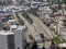 Aerial view of downtown Seattle buildings, Union Lake and I-5 Hi