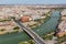 Aerial view of downtown Seville, Spain