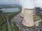 aerial view of Drax biomass power station, Drax. North Yorkshire, England