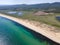 Aerial view of The Driving Beach near resort of Dyuni, Bulgaria