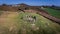 Aerial view Drombeg stone circle. county Cork. Ireland