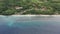 Aerial view from drone a beautiful coastal road. Nusa Penida island.