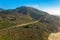 Aerial view from drone, beautiful landscape on Pacific Highway 1, travel south to Los Angeles, Big Sur, California